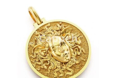 I will create a medall 3d cad jewelry design and render it