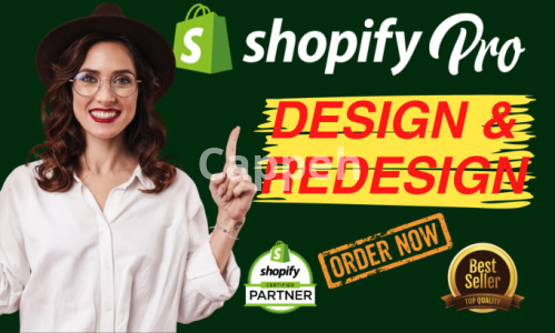 I will do shopify website design, shopify redesign, dropshipping store, shopify website