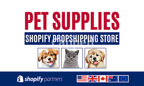 I will build a profitable dog and cat pet shopify store pet dropshipping website