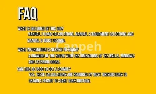 I will do manual j d and s load calculations with duct design