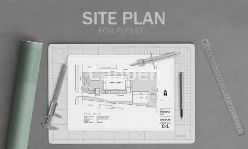 I will draw site plan for permit in 24 hours