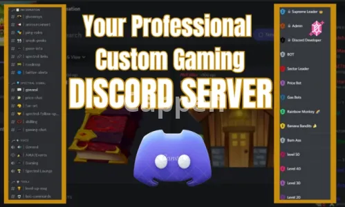 I will create a amazing and beutiful gaming discord server for you
