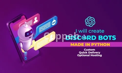 I will create custom discord bot, python