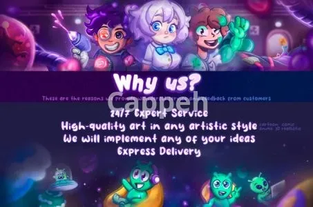 I will draw cartoon gaming banner for youtube