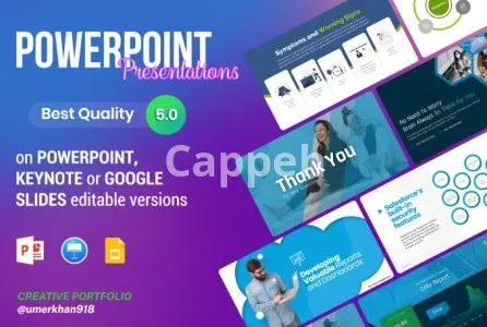 I will create your powerpoint presentation, keynote, google slides, canva