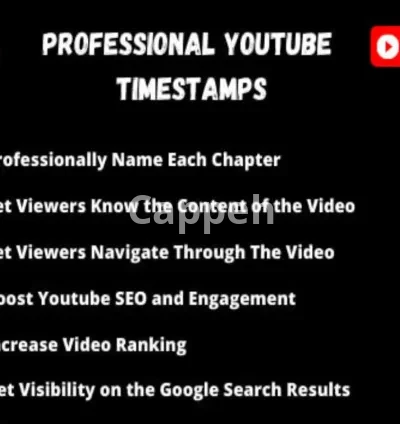 I will create youtube timestamps, SEO friendly video chapter names