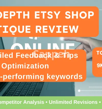 I will critique review your etsy shop and optimize ranking with SEO