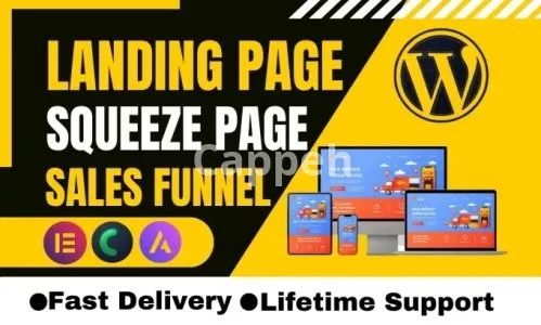 I will build wordpress landing page design, squeeze page, sales page, or sales funnel