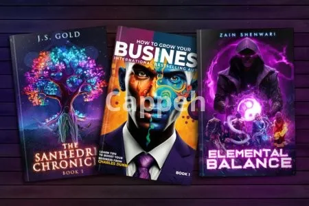 I will do a professional book cover, paperback, ebook hardcover and dust jacket