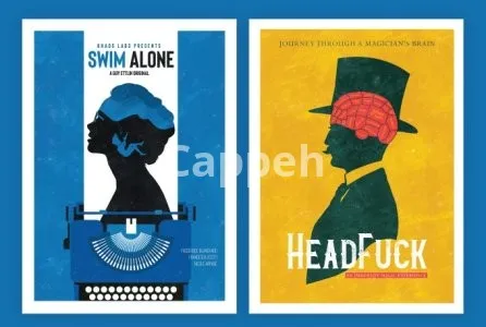 I will design a movie poster or minimalist artwork