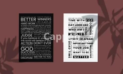 I will do minimalist typography poster and wall art design
