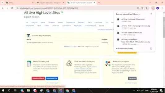 I will give you report from builtwith pro account