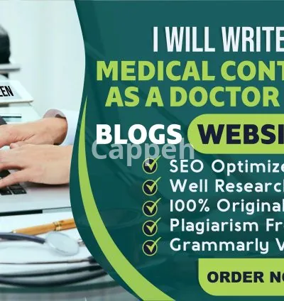 I will write health, nutrition, medical blogs and research as a doctor