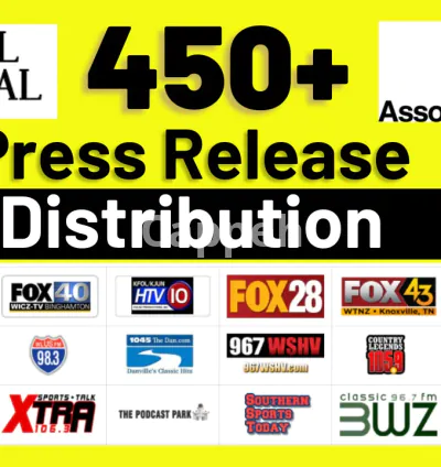 I will do professional press release distribution on 450 sites, publish press release