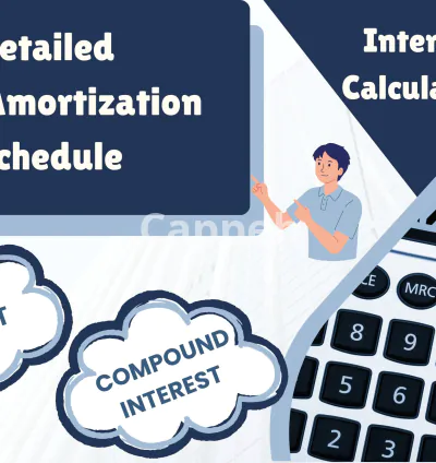 I will make loan amortization schedule with interest calculation