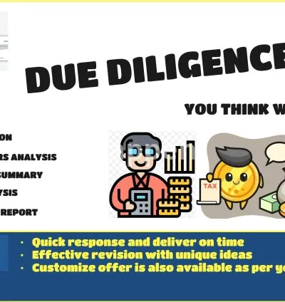 I will provide due diligence on property, market and company