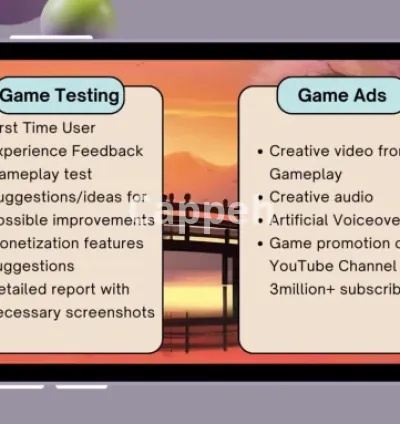 I will play test your mobile game and promote on my youtube channel